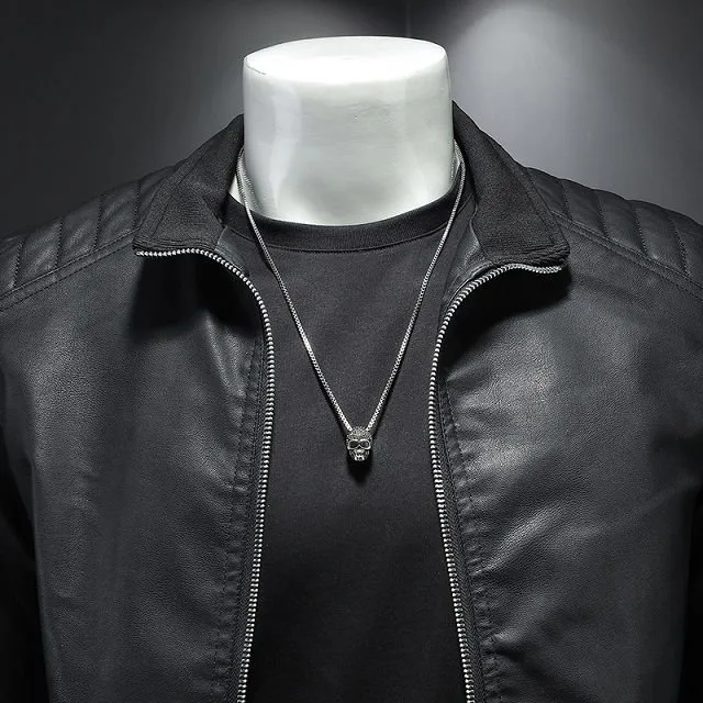 Blouson en cuir à la mode - Homme Tendance