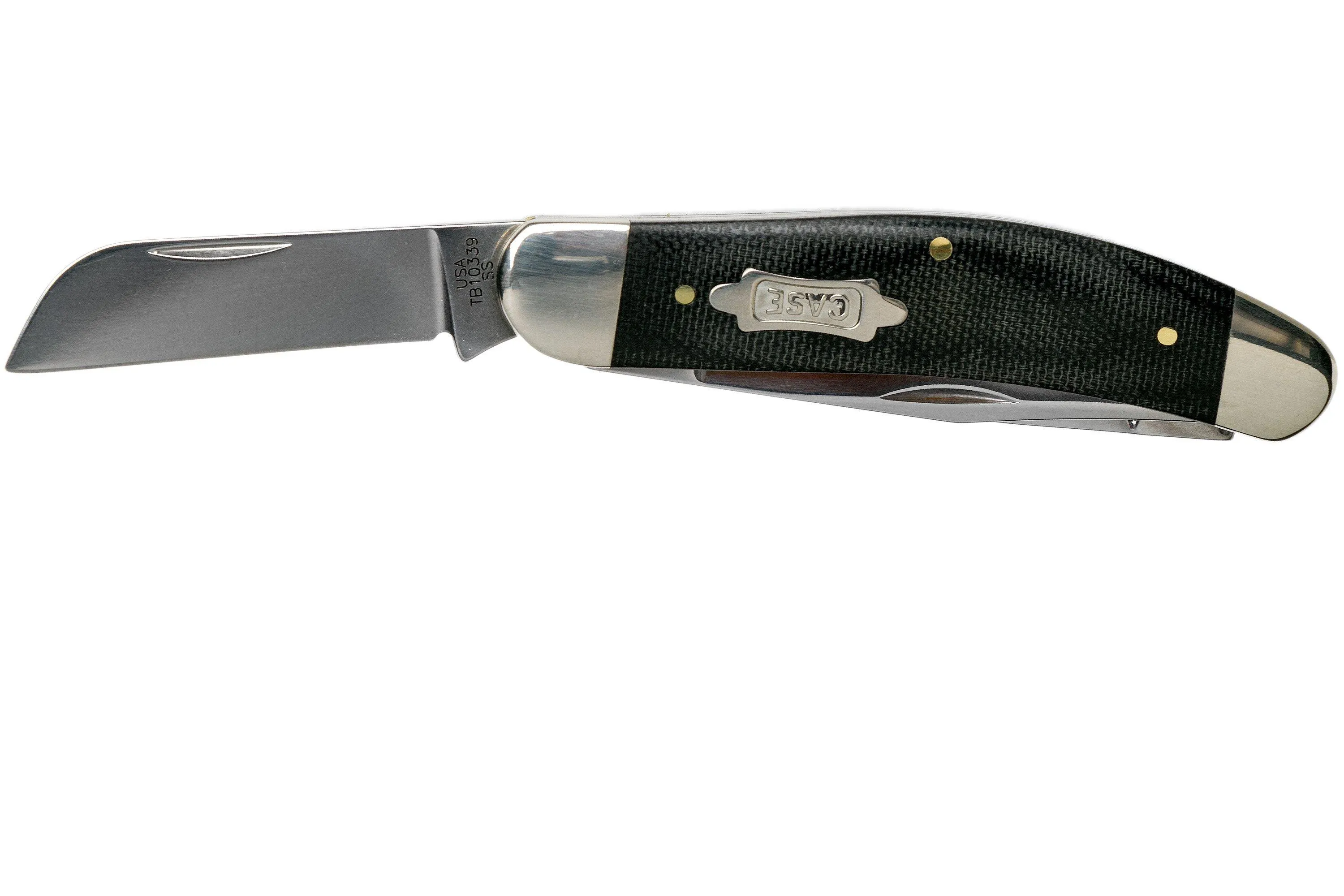 Case Sowbelly Double Black Canvas Micarta, 23141, TB10339 SS couteau de poche