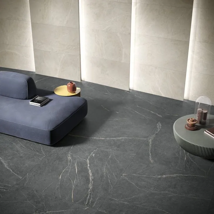 Cercom Soap Stone Black 120x120 cm 1068296 | Carrelage imitation pierre 