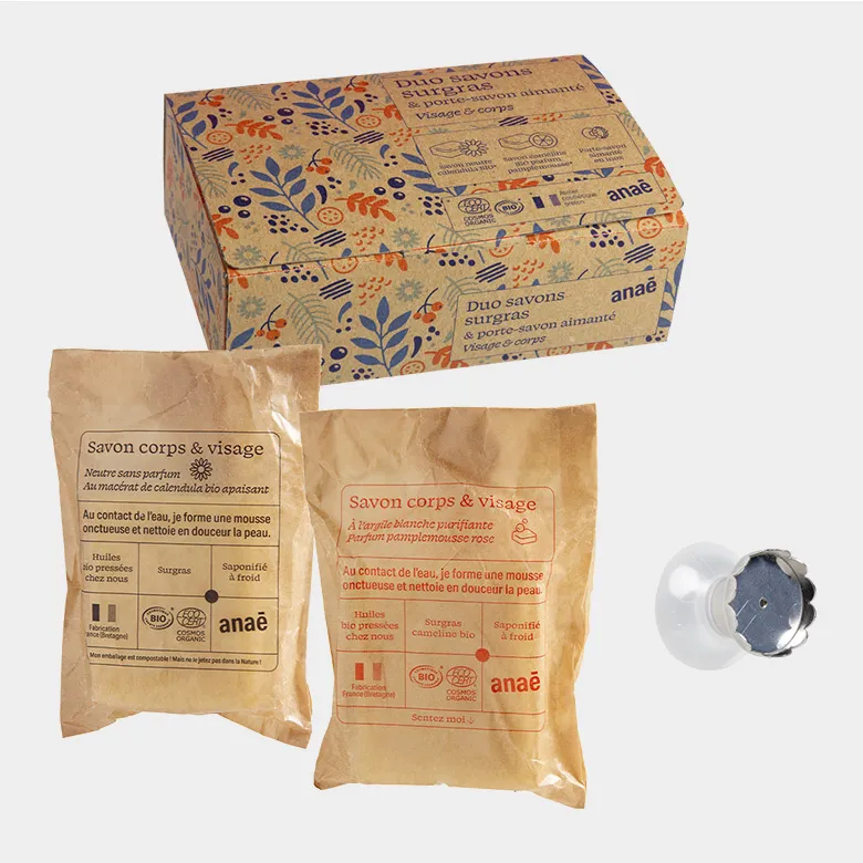 Coffret savons surgras et porte-savon aimanté