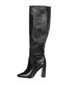 Craquez sur la nouvelle tendance de botte cuir noir au carré OSMOSE