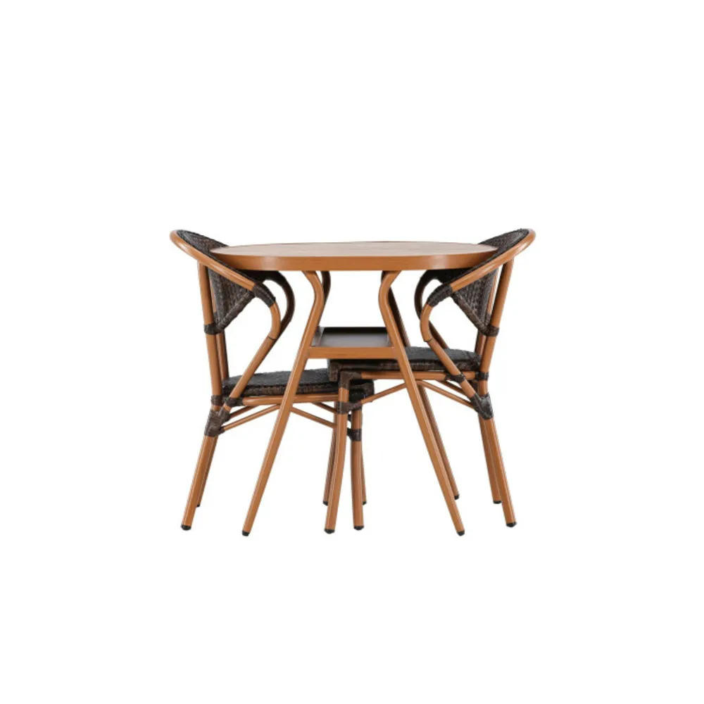 Ensemble table et 2 chaises abrantes