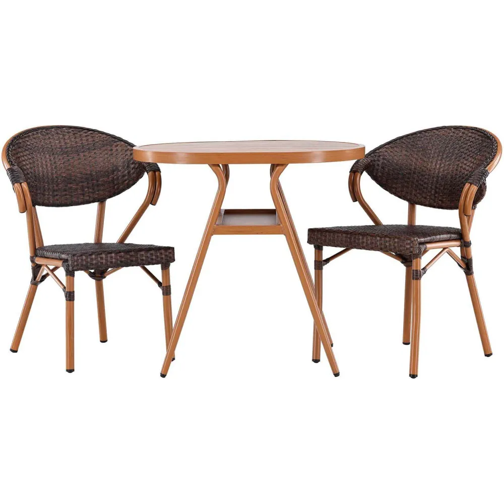 Ensemble table et 2 chaises abrantes