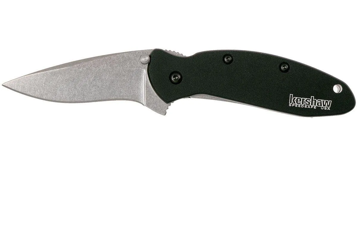 Kershaw Scallion 1620SWBLK couteau poche, black aluminium, Ken Onion design