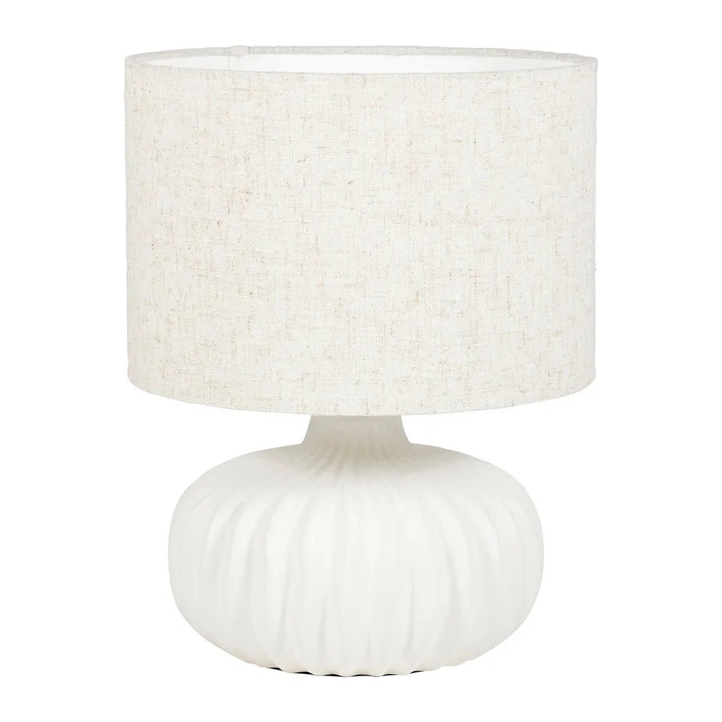 Lampe à poser JULIA céramique blanc H 32cm 