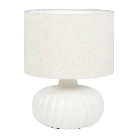 Lampe à poser JULIA céramique blanc H 32cm 