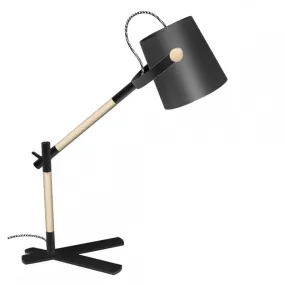 Lampe à poser Nordica 1xE27 H58cm abat-jour noir - Mantra