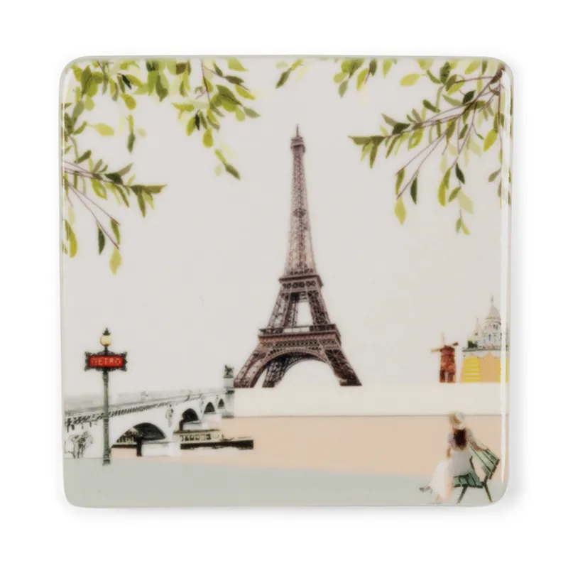 Mini carreau en céramique aimanté "Paris I love you" * Story Tiles