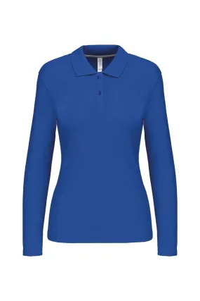 Polo manches longues - Femme - K244 - bleu roi 