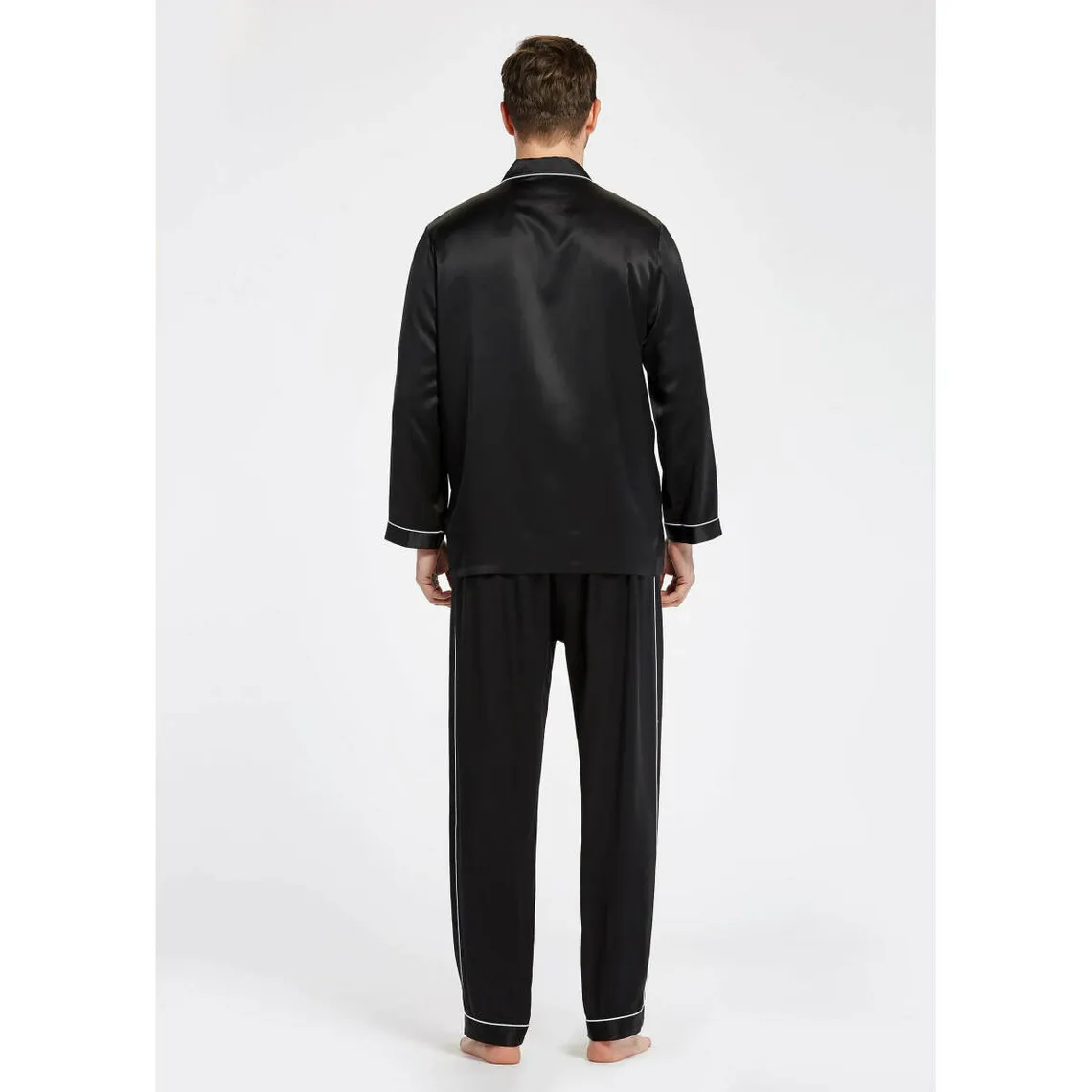 Pyjama en Soie Homme Patalons Tendance noir | 3 Suisses