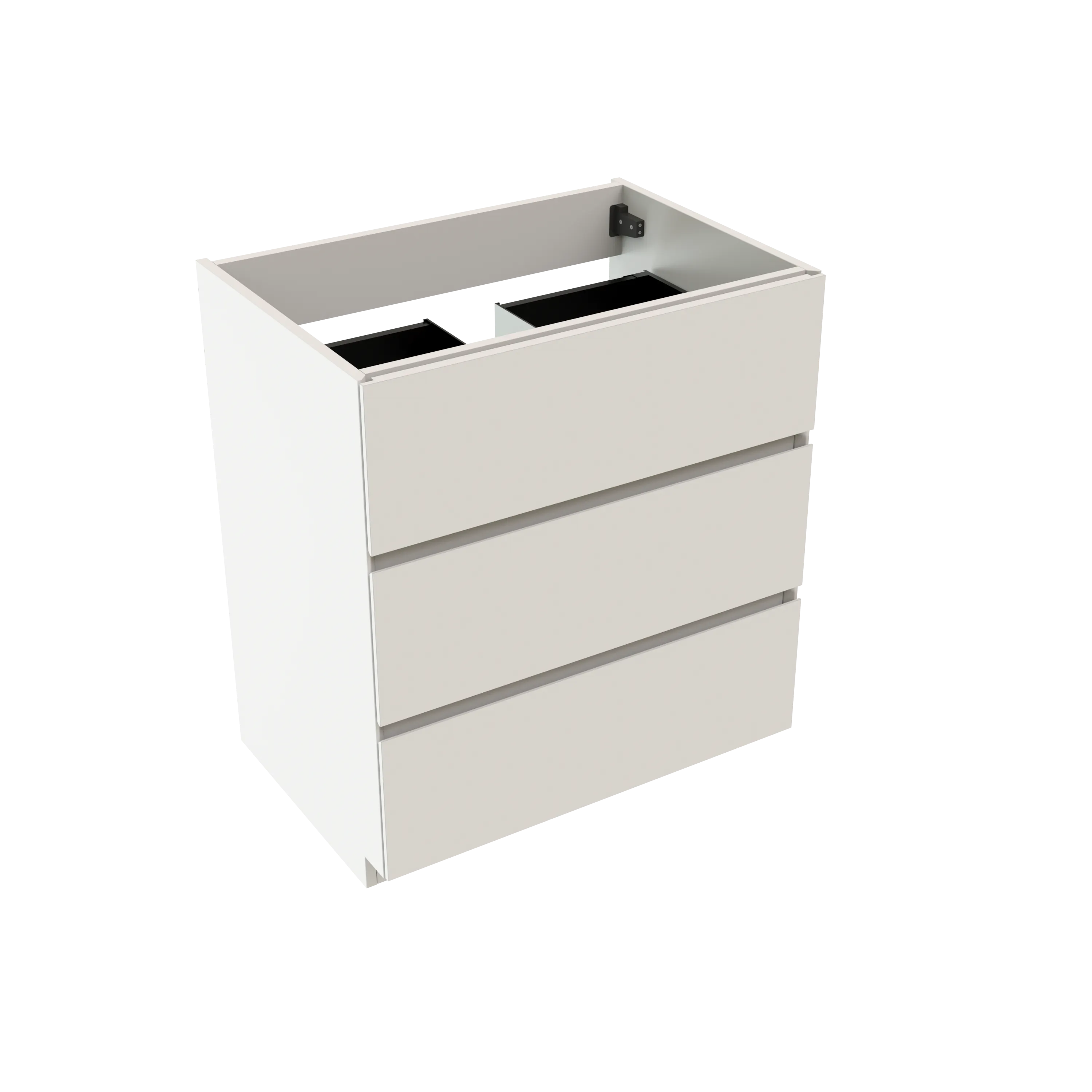 Storke Edge meuble sous-vasque a poser 75 x 52 cm blanc mat 3 tiroirs