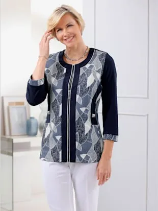 Veste légère empiècements contrastés pour une silhouette affinée